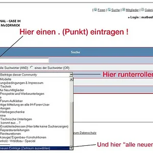 Suche neue Foren-Beiträge