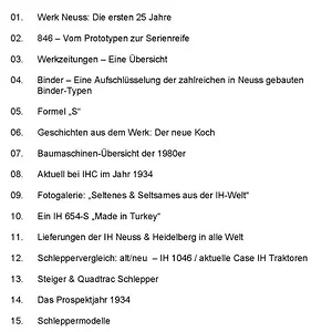 IH-Informationen 2014 Inhalt