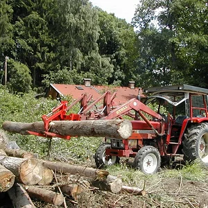 Paletten und Holzgabel