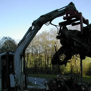 Paletten und Holzgabel