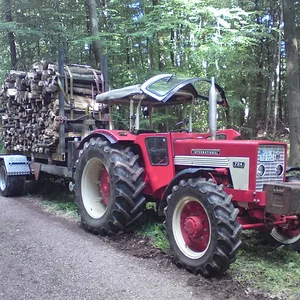 Holz aufgezogen