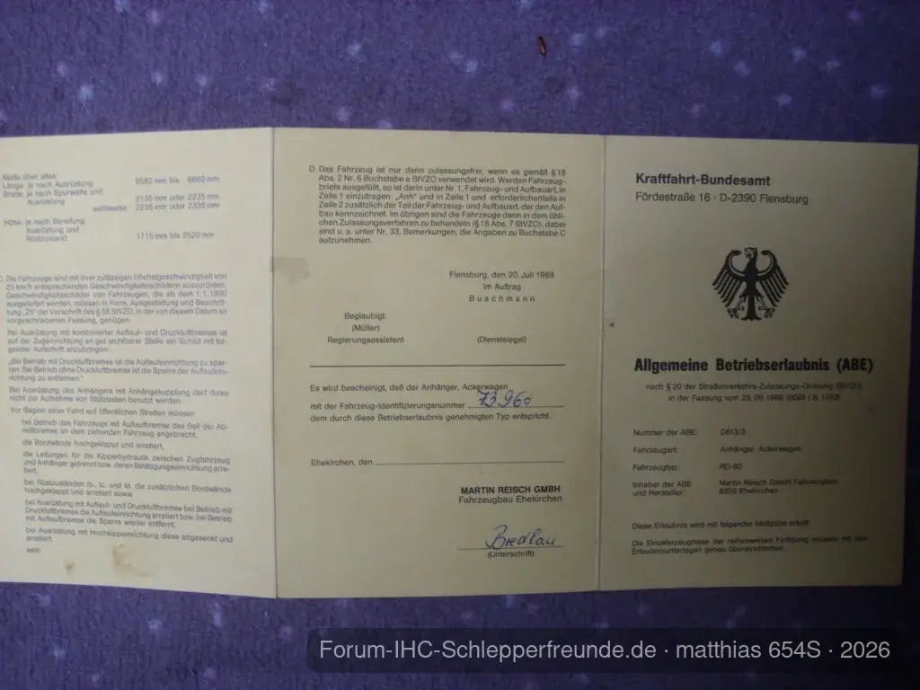 ABE für Anhänger