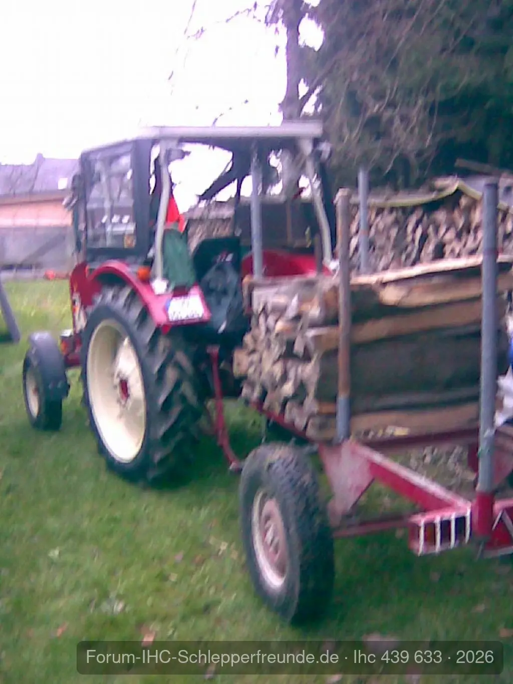 Beim Holzaufladen