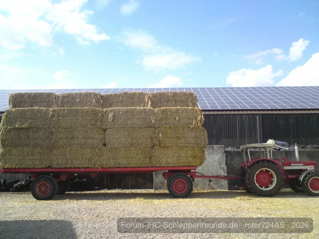 Beim Strohballen holen