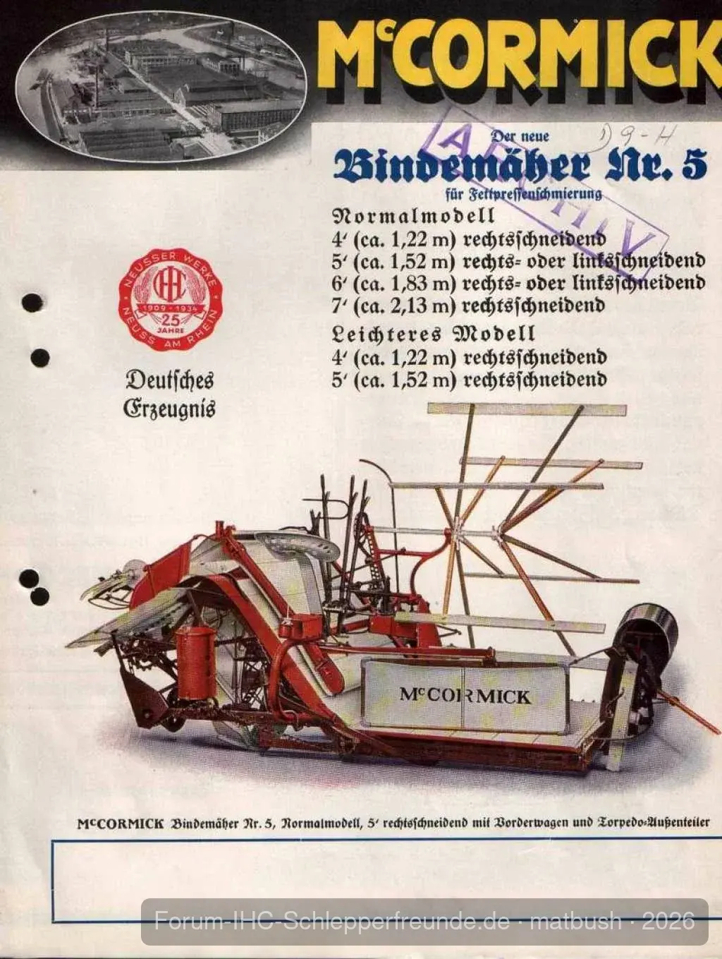 Bindemäher Nr.5