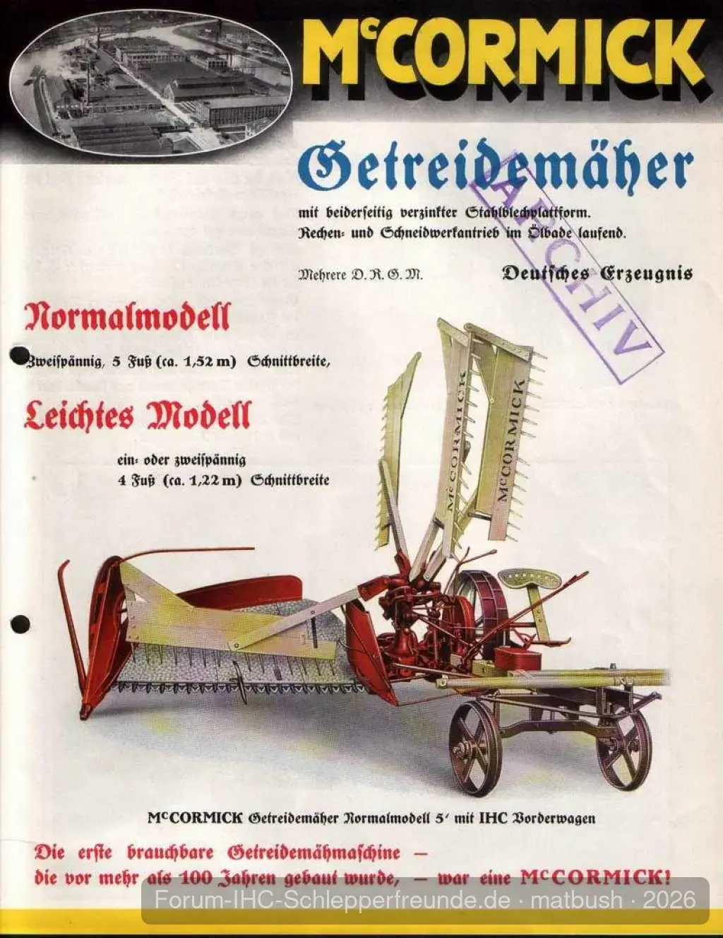 Getreidemäher leichtes Modell
