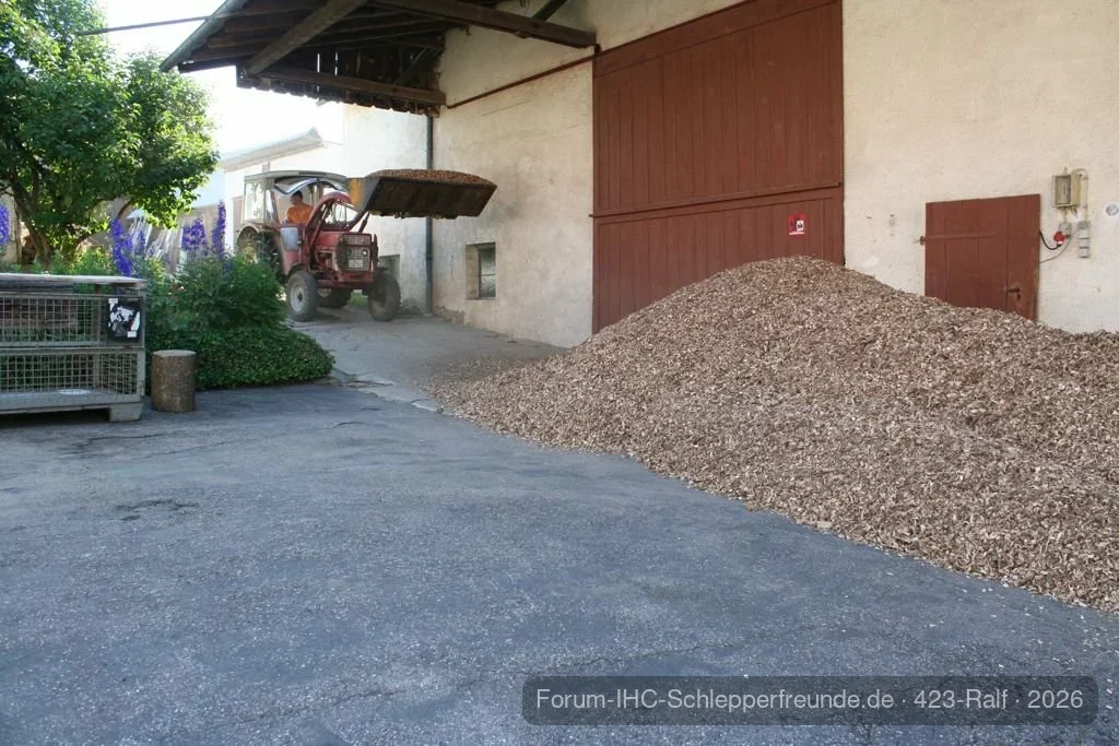 Hackschnitzel aufräumen