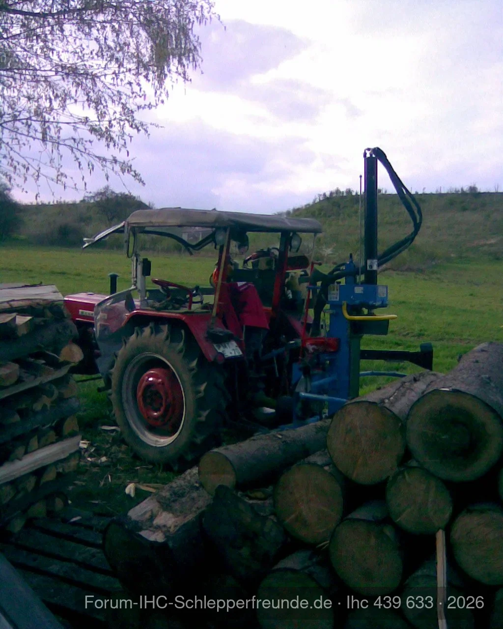 Heute beim Holzspalten