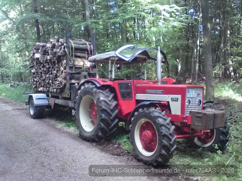 Holz aufgezogen