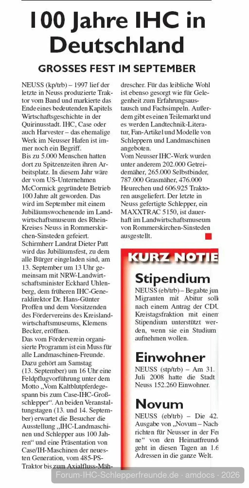 Lokal Anzeiger vom 22.08.2008
