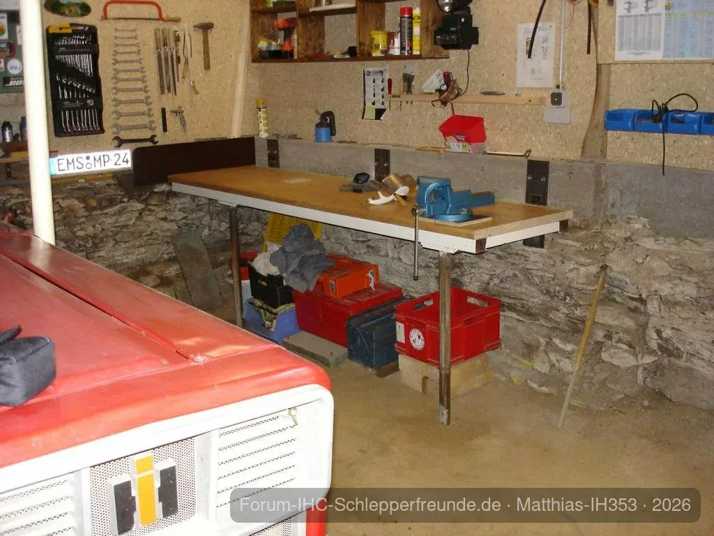 Neue Werkbank in Schleppernähe