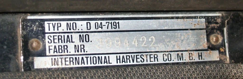 schild in der kabine vom 1455
