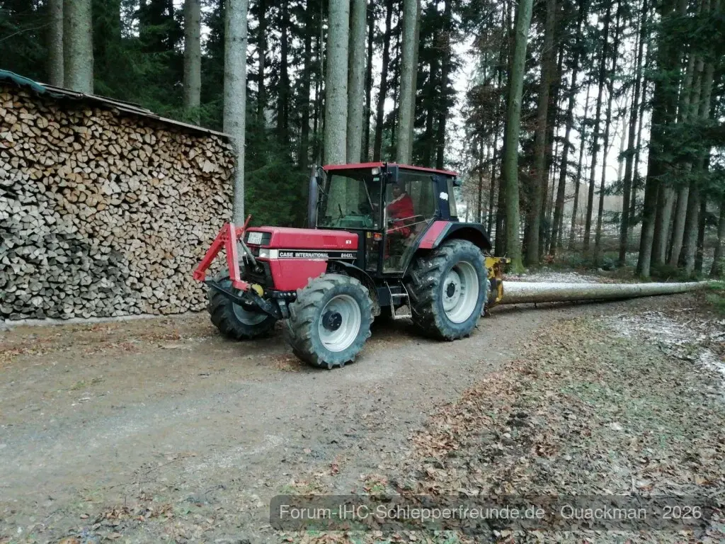 Spezl beim Holzrücken