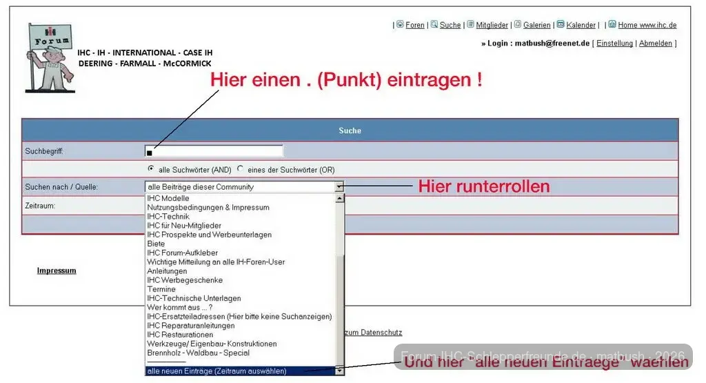 Suche neue Foren-Beiträge